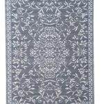 Buitenkleed kunststof India zilver
